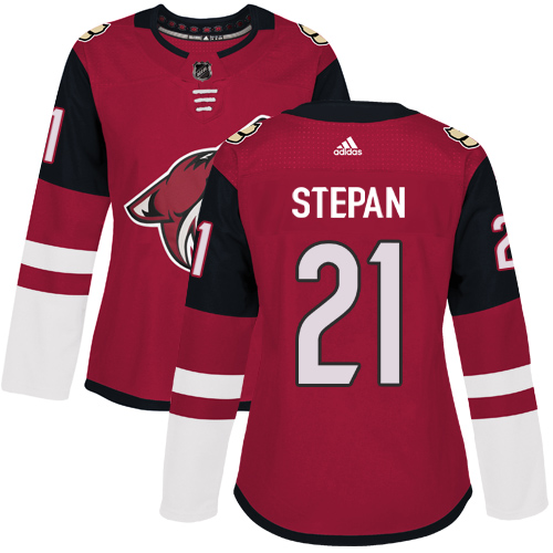 Adidas Arizona Coyotes 21 Derek Stepan Maroon Home Authentic Women Stitched NHL Jersey